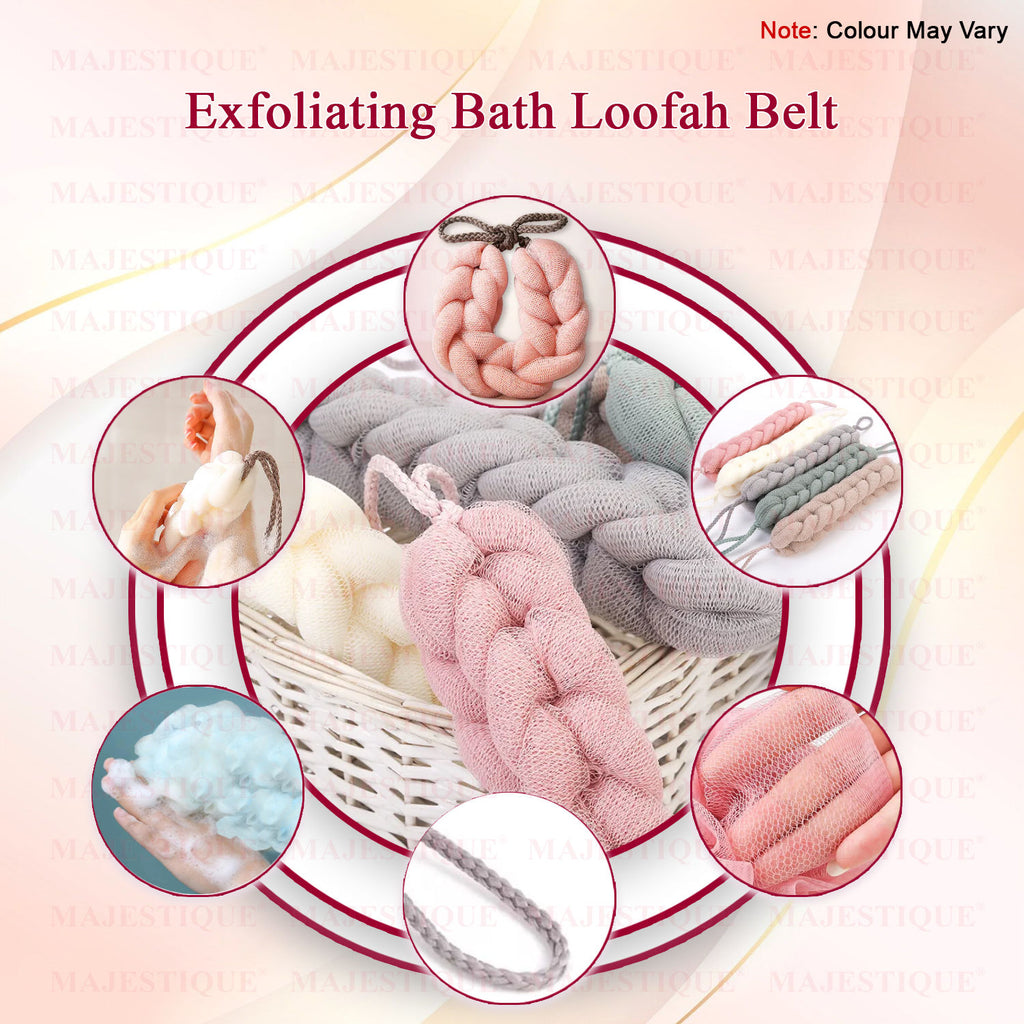 Mesh Bath Belt Shower Sponge (Color May Vary)