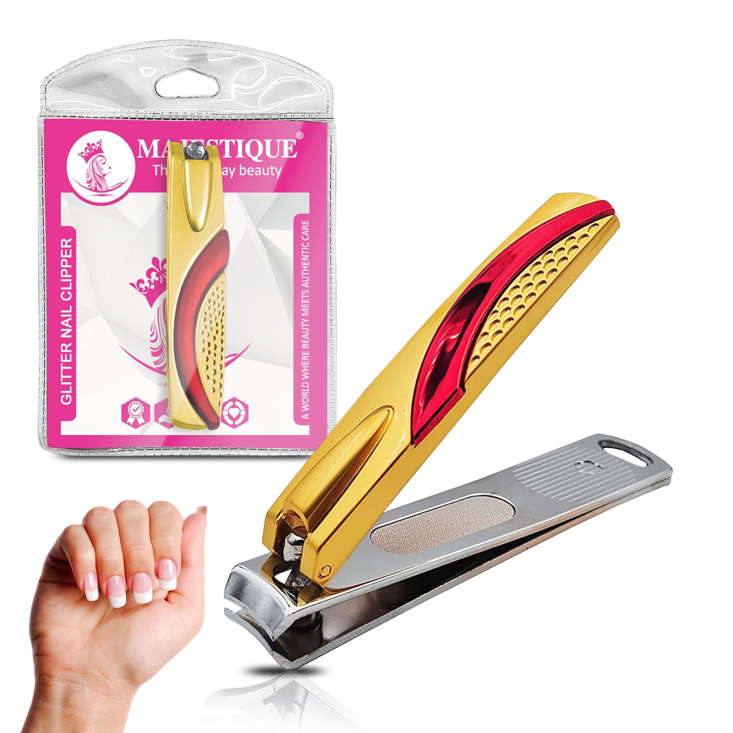Nail Cutter with Comfort Grip-Trimmer Stainless Steel for Men and Women- Color May Vary