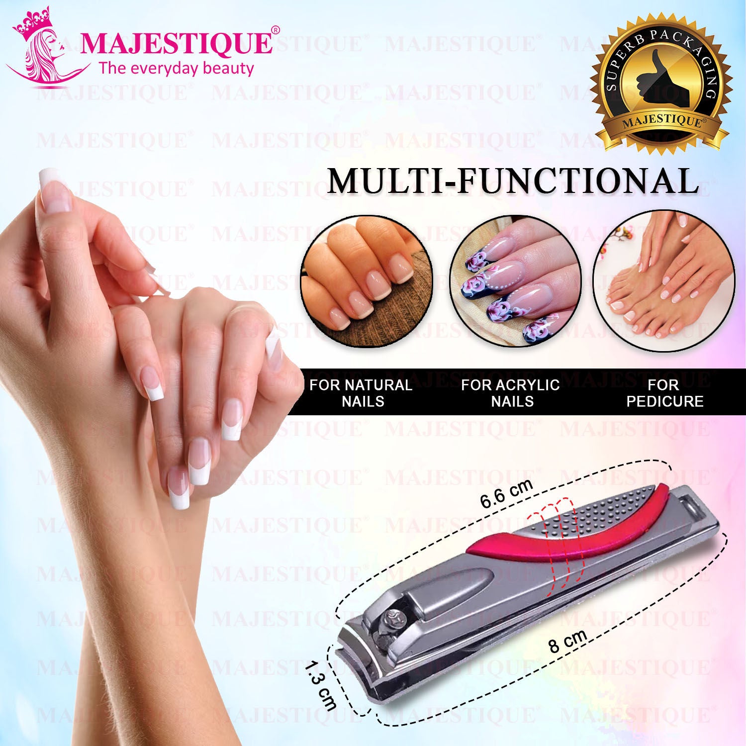 Nail Cutter with Comfort Grip-Trimmer Stainless Steel for Men and Women- Color May Vary