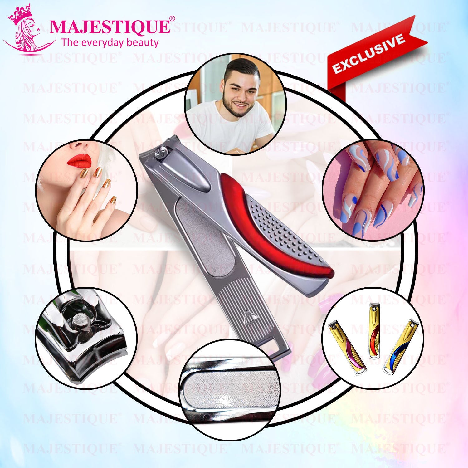 Nail Cutter with Comfort Grip-Trimmer Stainless Steel for Men and Women- Color May Vary
