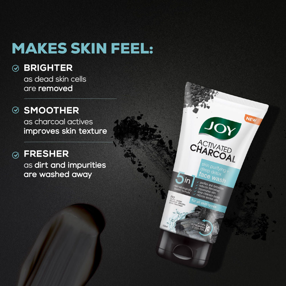 Activated Charcoal Face Wash For Oily Skin To Controls Oil & Removes Dirt & Blackheads