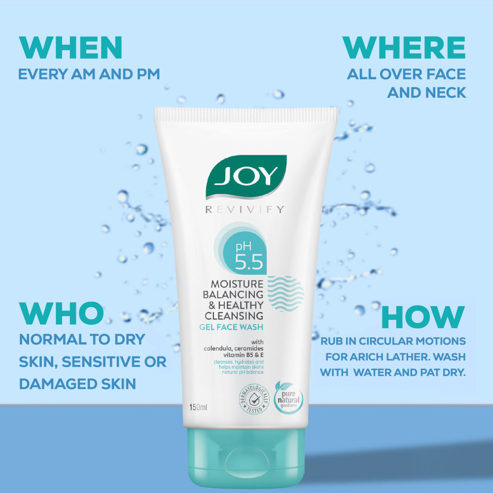 pH 5.5 Hydrating Gel Face Wash for Sensitive Skin, Restores Skin Barrier