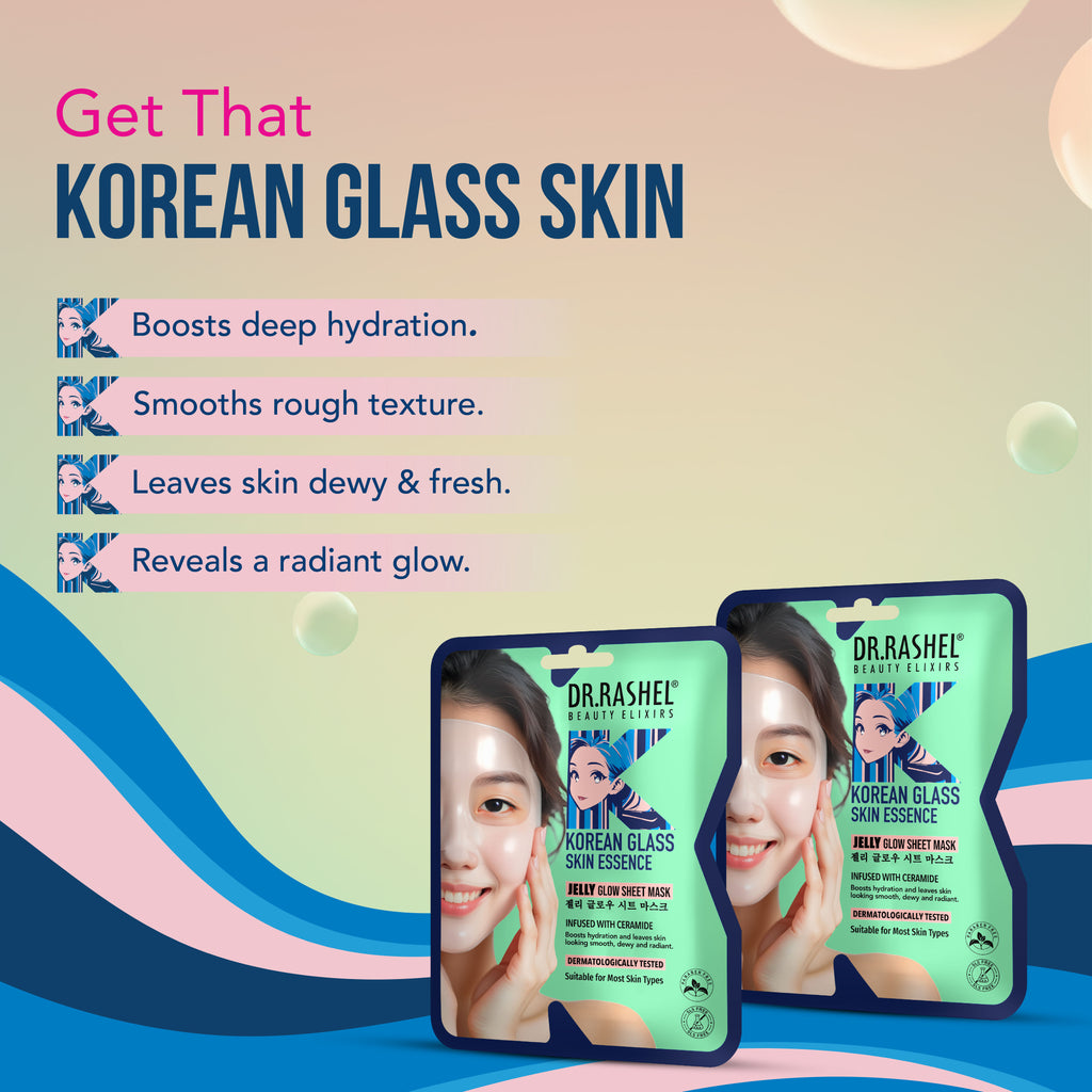 Korean Jelly Glow Sheet Mask With Ceramide, Dewy & Nourished Skin