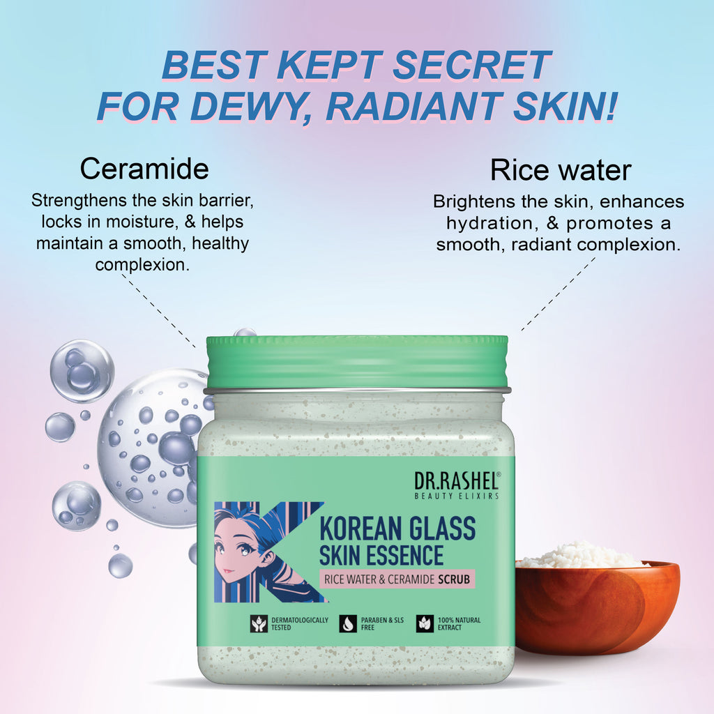 Korean Face & Body Scrub With Rice Water & Ceramide