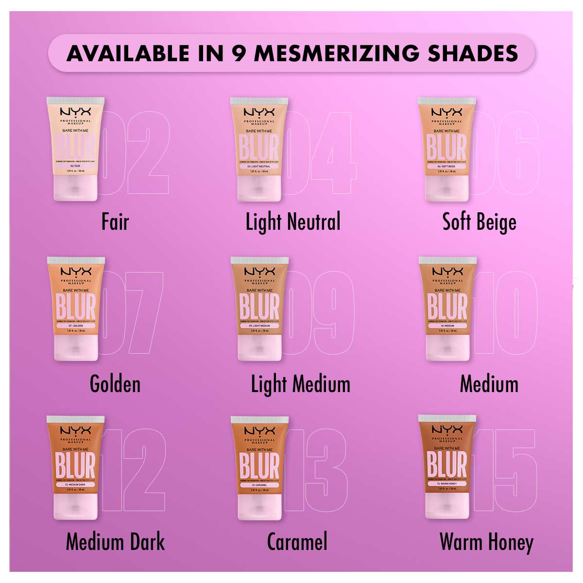 Bare With Me Blur Tint Foundation - 15 Warm Honey