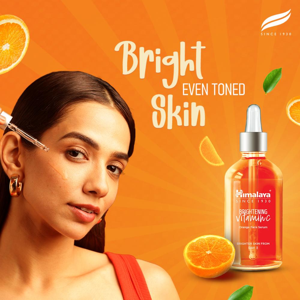 Brightening Vitamin C Orange Face Serum for Glowing Skin