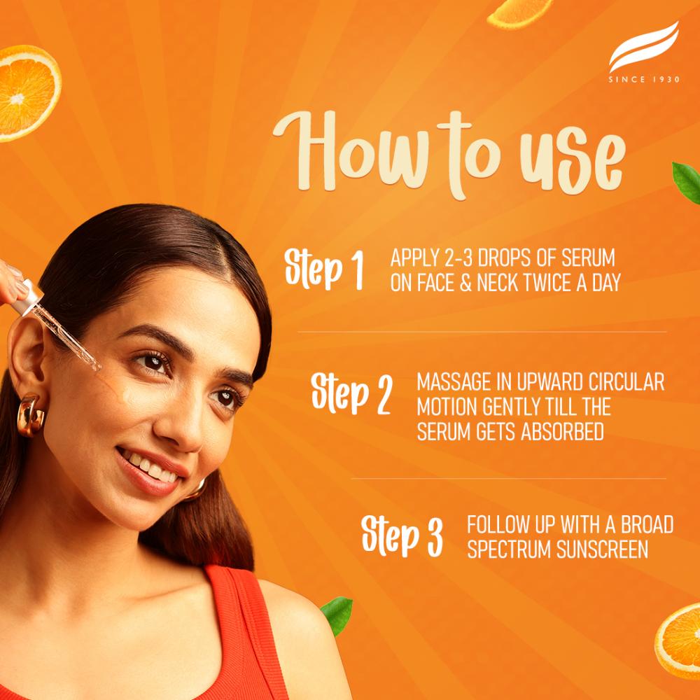 Brightening Vitamin C Orange Face Serum for Glowing Skin