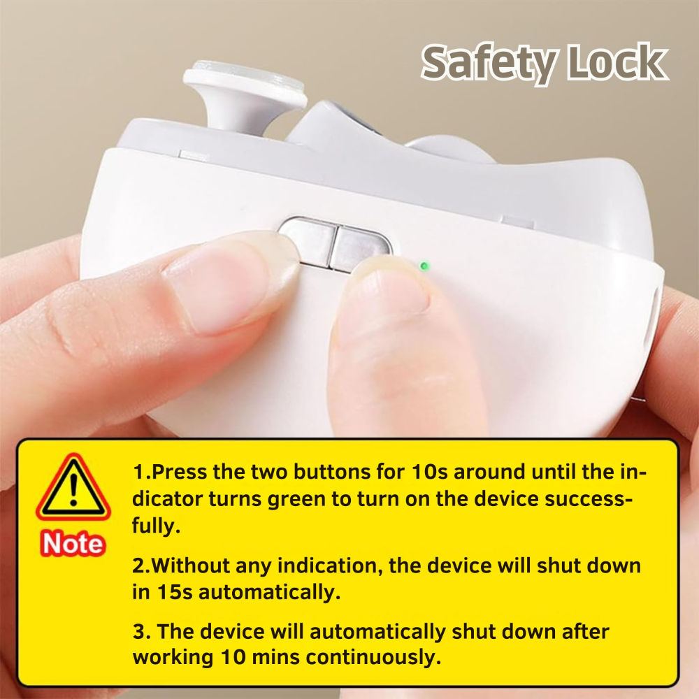 Nailease 2-In-1 Electric Nail Clipper & File Quiet, And Easy Nail Trimming For All Ages
