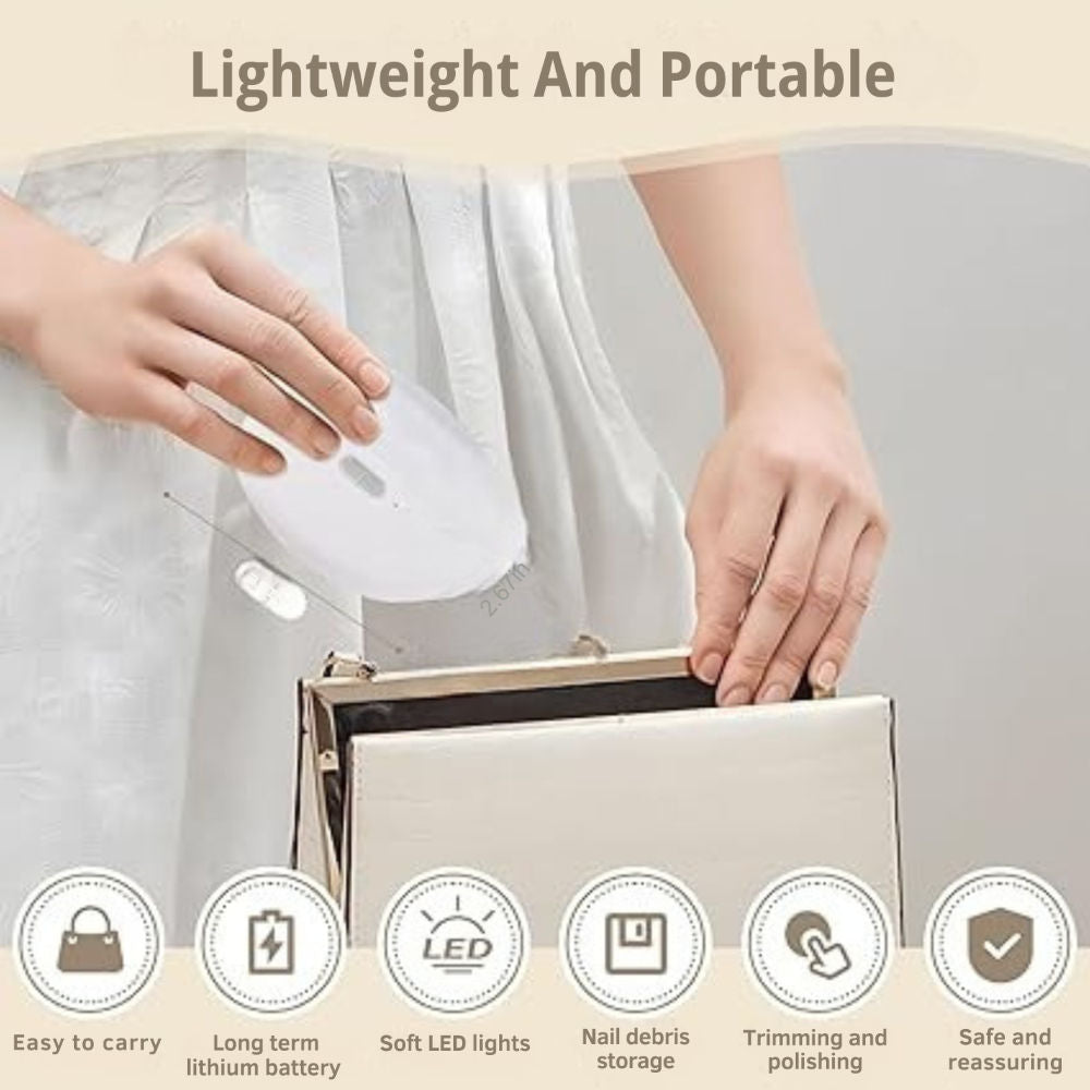 Nailease 2-In-1 Electric Nail Clipper & File Quiet, And Easy Nail Trimming For All Ages