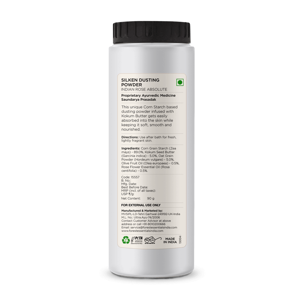 Silken Dusting Powder Indian Rose Natural Powder - Highly Absorbent