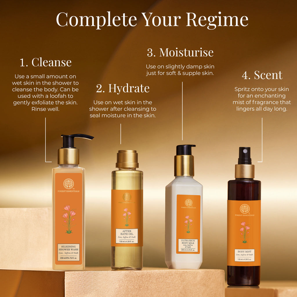 Silkening Lime Saffron & Oudh Natural Shower Wash
