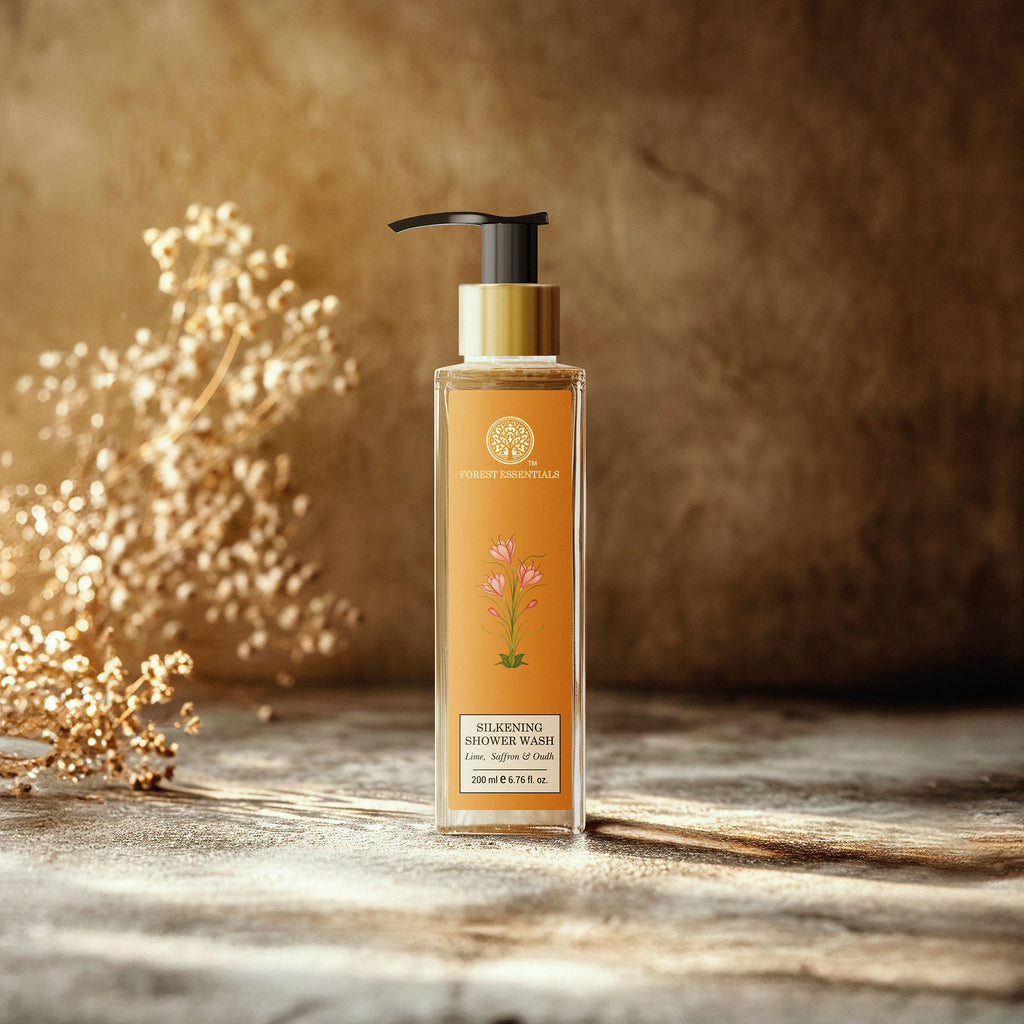 Silkening Lime Saffron & Oudh Natural Shower Wash