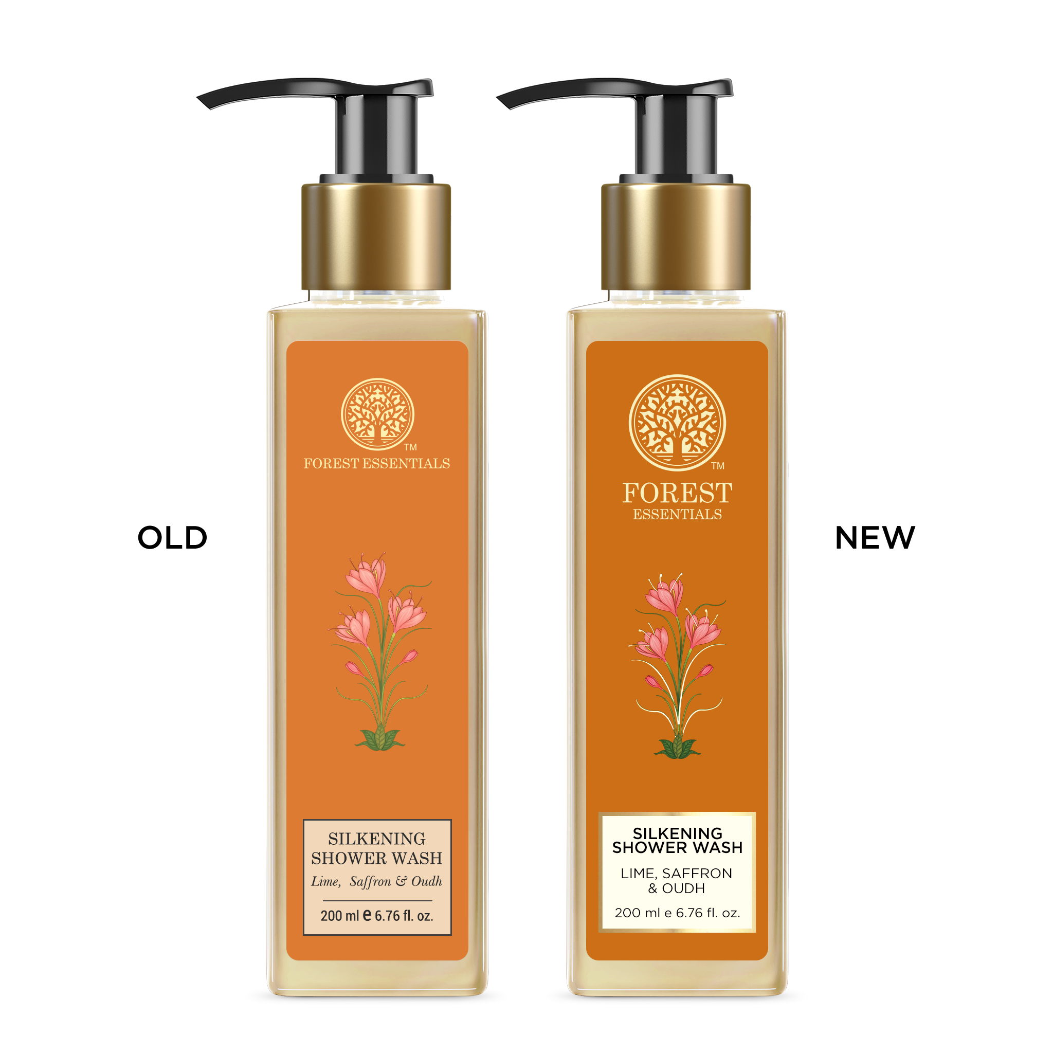 Silkening Lime Saffron & Oudh Natural Shower Wash