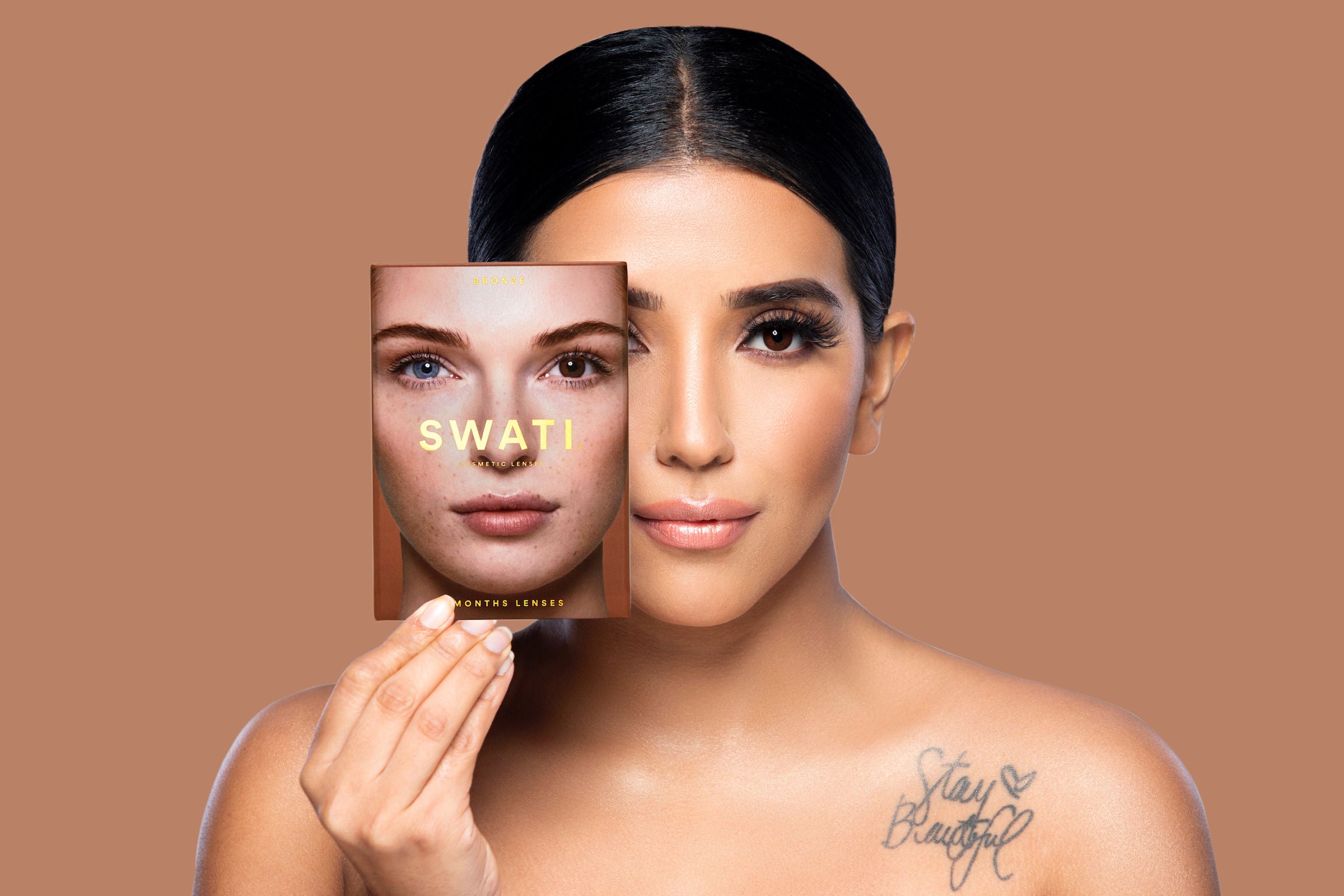 Coloured Contact Lenses Bronze 6 months Power 0.00