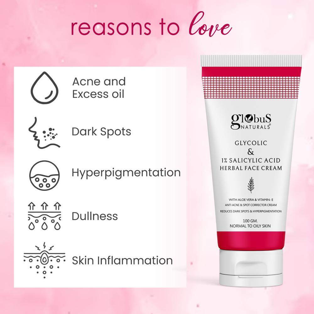 Glycolic & 1% Salicylic Acid Herbal Face Cream