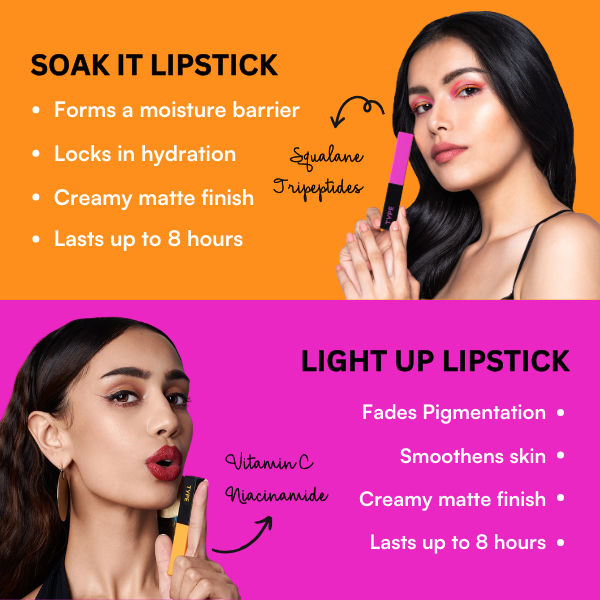 Cream Matte Lipstick For Pigmented Lips - Vit C And Niacinamide - 8 Hr Stay