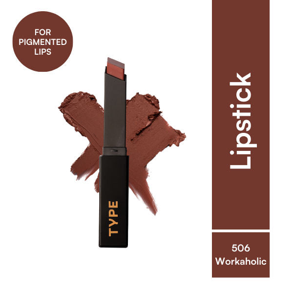 Cream Matte Lipstick For Pigmented Lips - Vit C And Niacinamide - 8 Hr Stay - 506 Workaholic