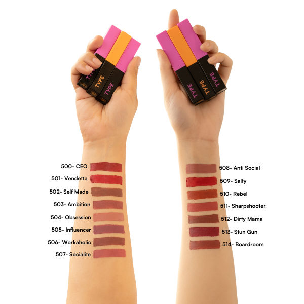 Cream Matte Lipstick For Dehyrated Lips - Squalane And Tripeptides 8 Hr Stay