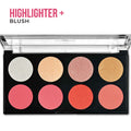 Blush & Highlight Palette, 2 In 1 Intense Pigment, Lightweight Formula