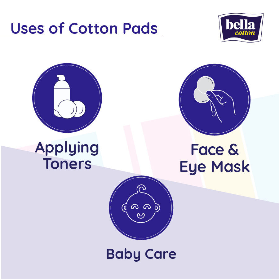 Cotton Pads,100% Cotton, Double Sided, Skin Cleaning (Eye, Face), Nail Polish Removal