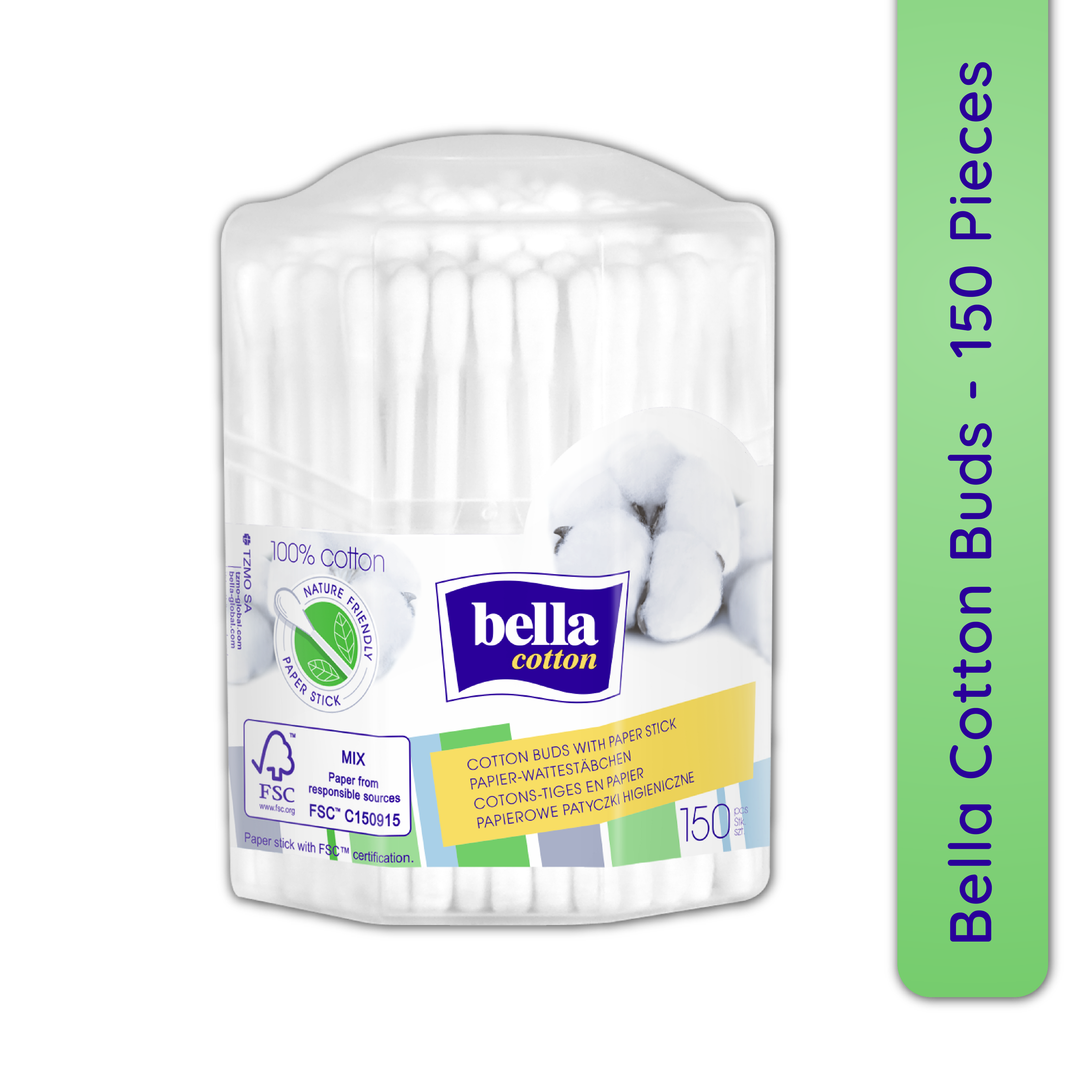 Cotton Buds with Paper Stick, Soft & Gentle,100% Cotton,Nature Friendly, Multipurposes