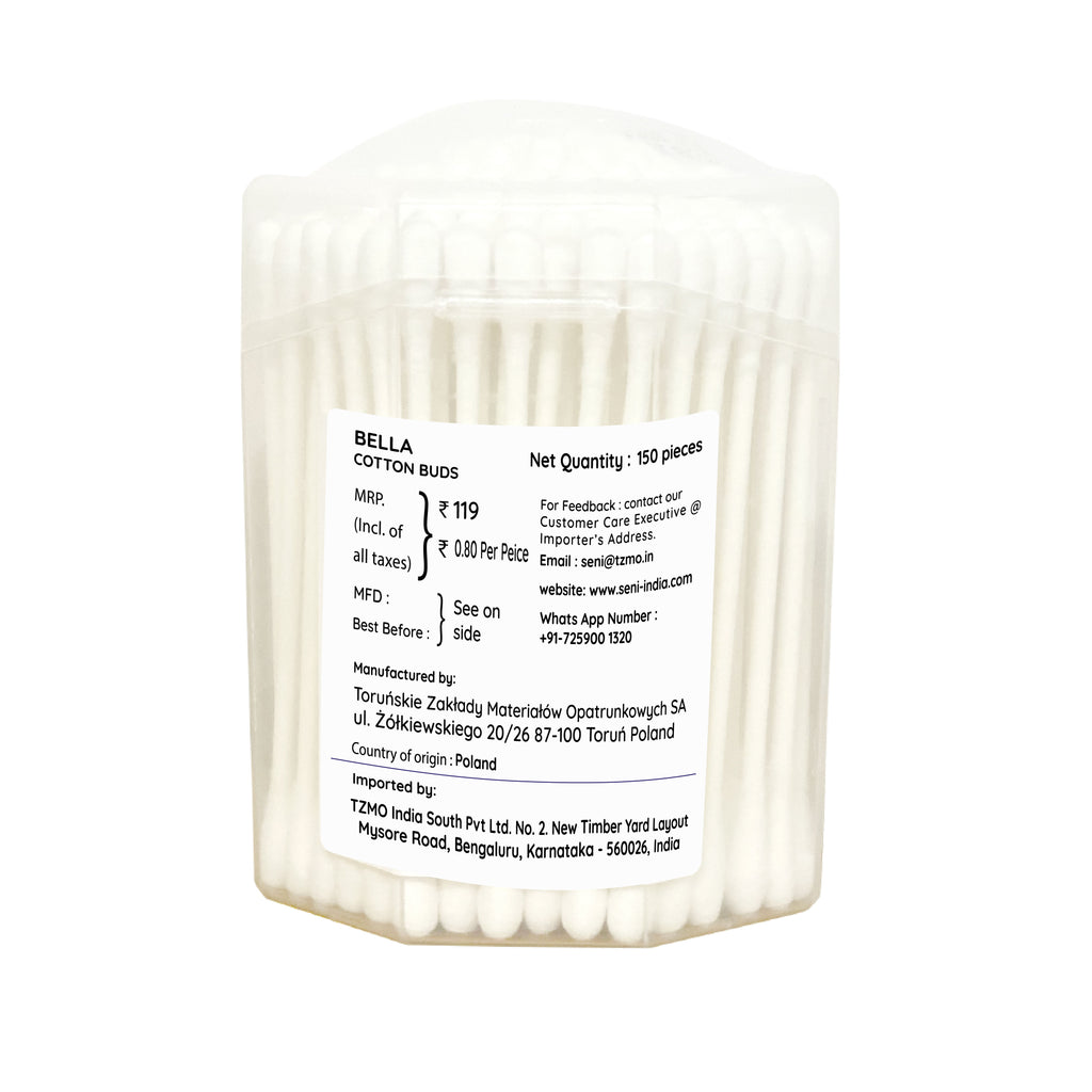 Cotton Buds with Paper Stick, Soft & Gentle,100% Cotton,Nature Friendly, Multipurposes