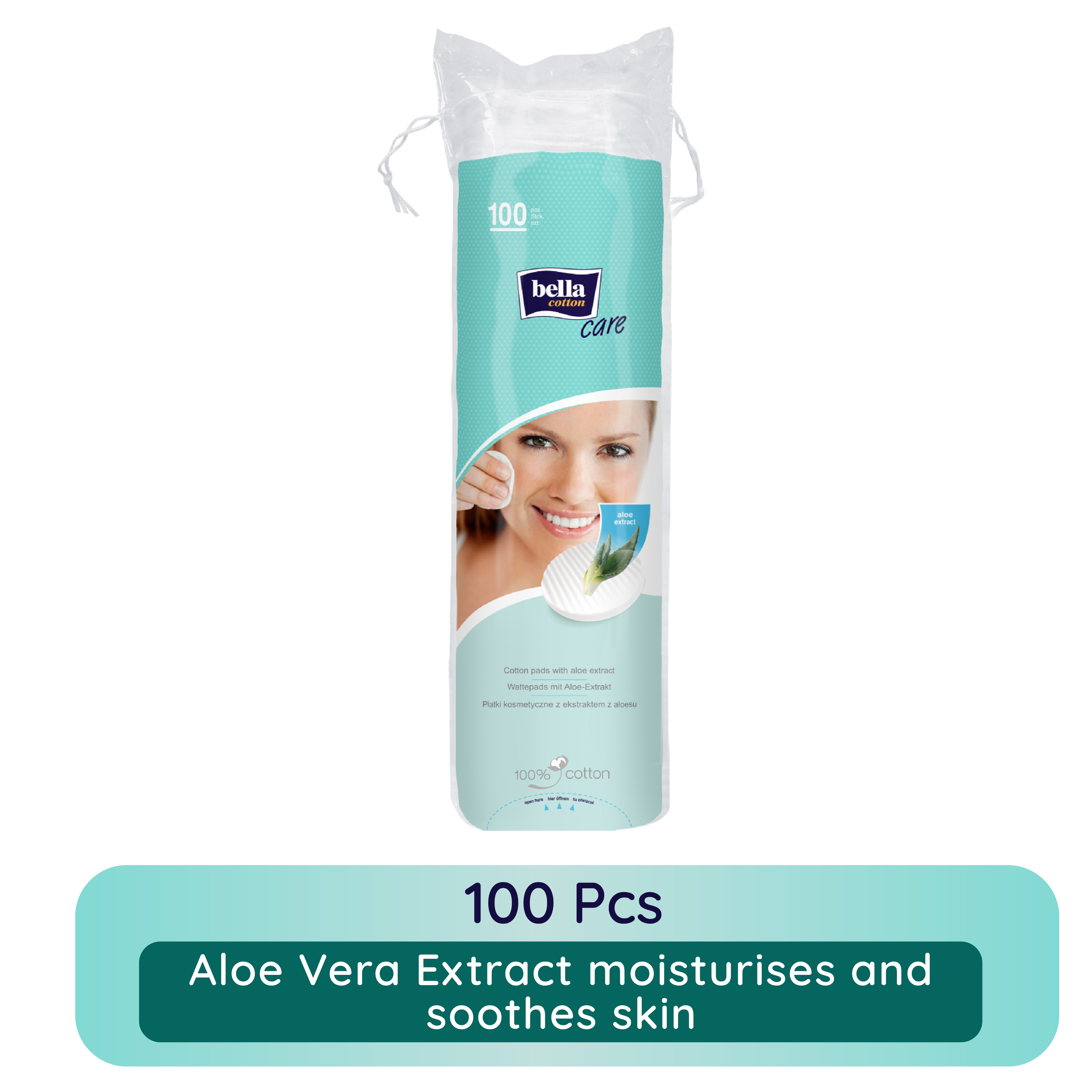 Cotton Pads With Aloe vera Extracts, 100% Cotton, Makeup Removal, Nail Polish Removal
