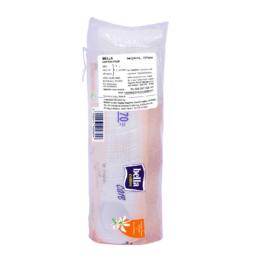 Cotton Pads With D Panthenol & Orange Blossom Extracts, 100% Cotton, Double Sided