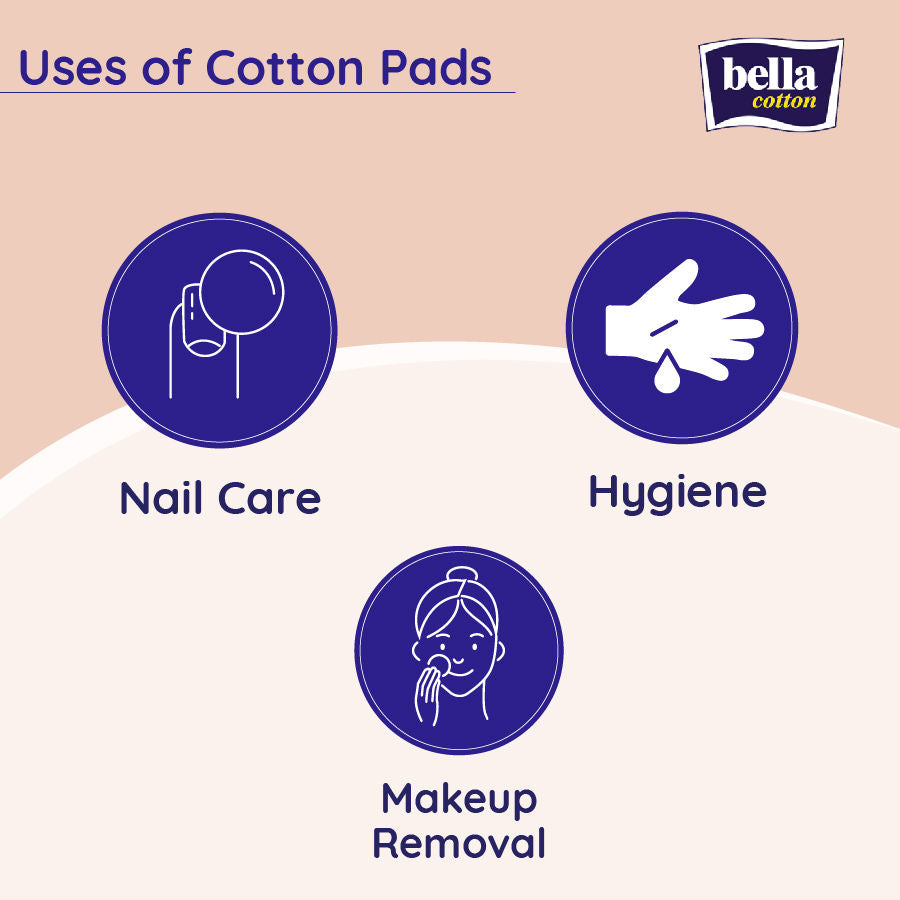 Cotton Pads With D Panthenol & Orange Blossom Extracts, 100% Cotton, Double Sided