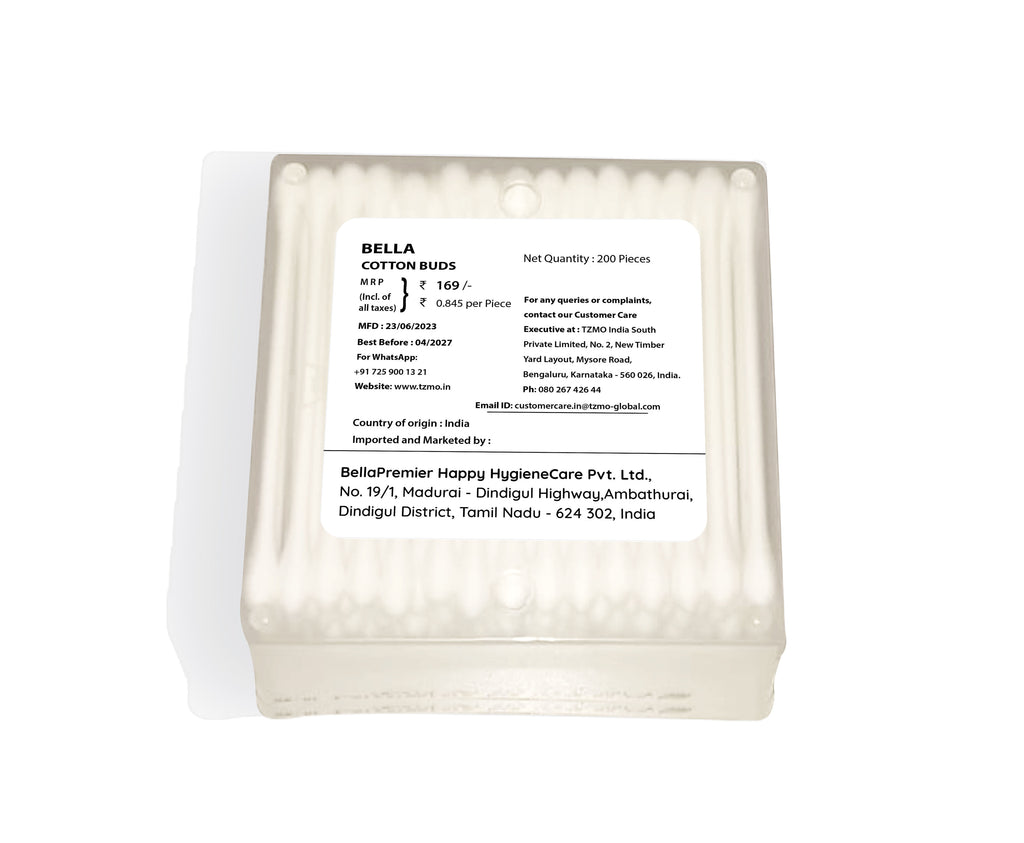 Cotton Buds with Paper Stick, Soft and Gentle, 100% Cotton, With Aloe Vera Extract