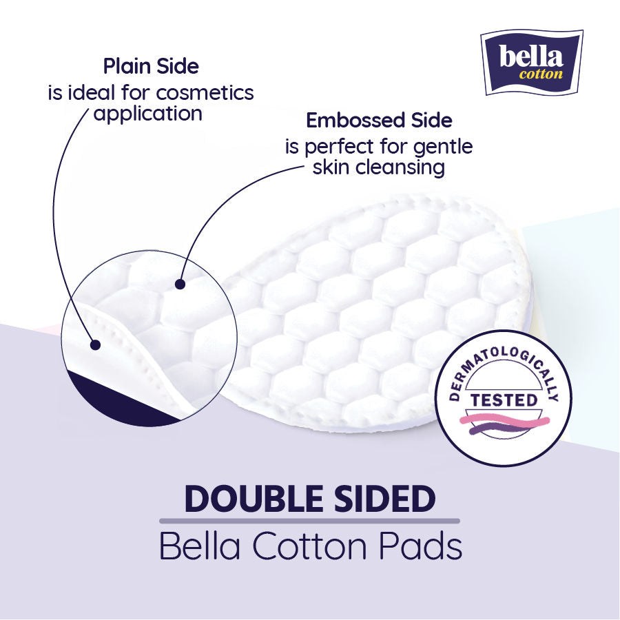 Cotton Pads, 100% Cotton, Double Sided, Makeup Removal, Nail Polish Removal - Pack of 1