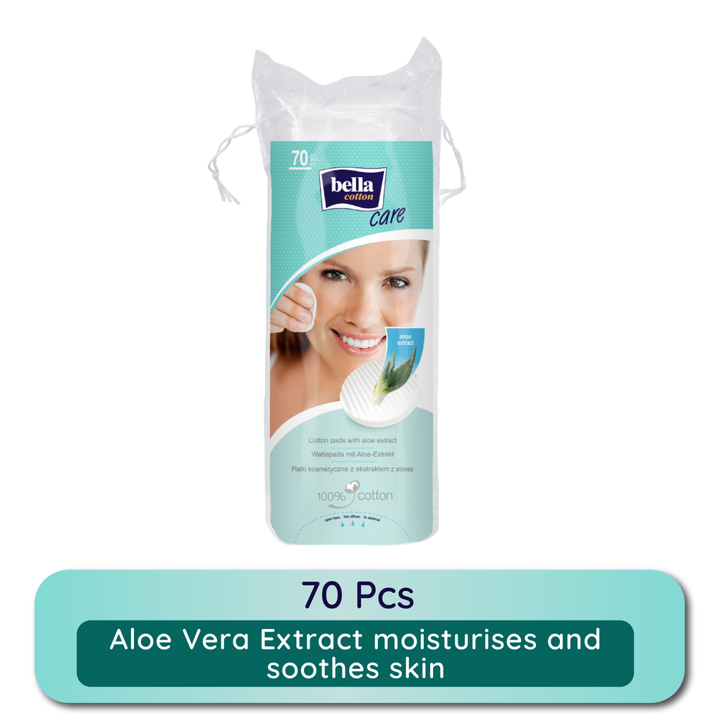 Cotton Pads with Aloe vera Extracts, 100% Cotton, Double Sided, Nail Polish Removal