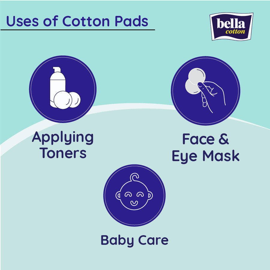 Cotton Pads with Aloe vera Extracts, 100% Cotton, Double Sided, Nail Polish Removal