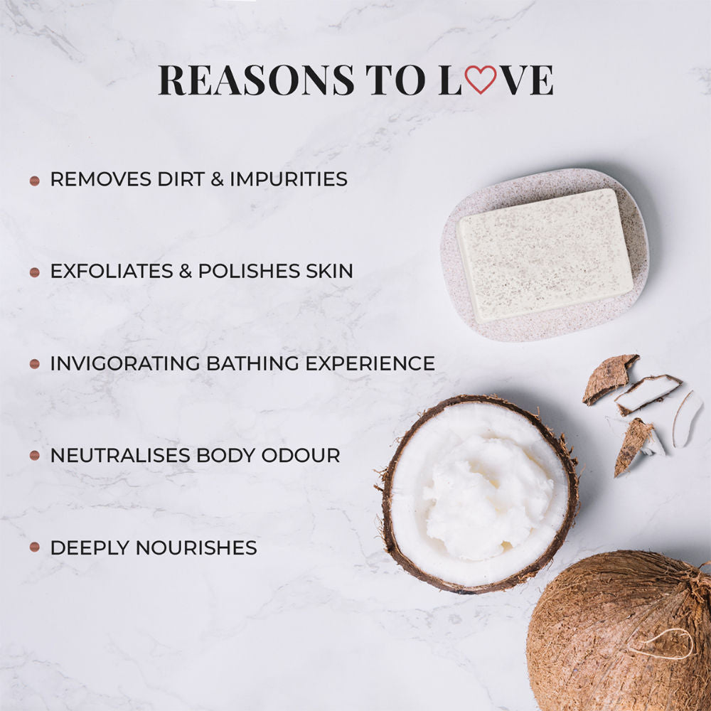 Coconut Handmade Bathing Bar Soap for Women And Men