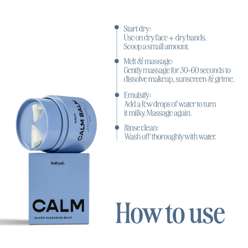 CalmBalm Cleansing Balm, Removes waterproof makeup - safe for sensitive eyes