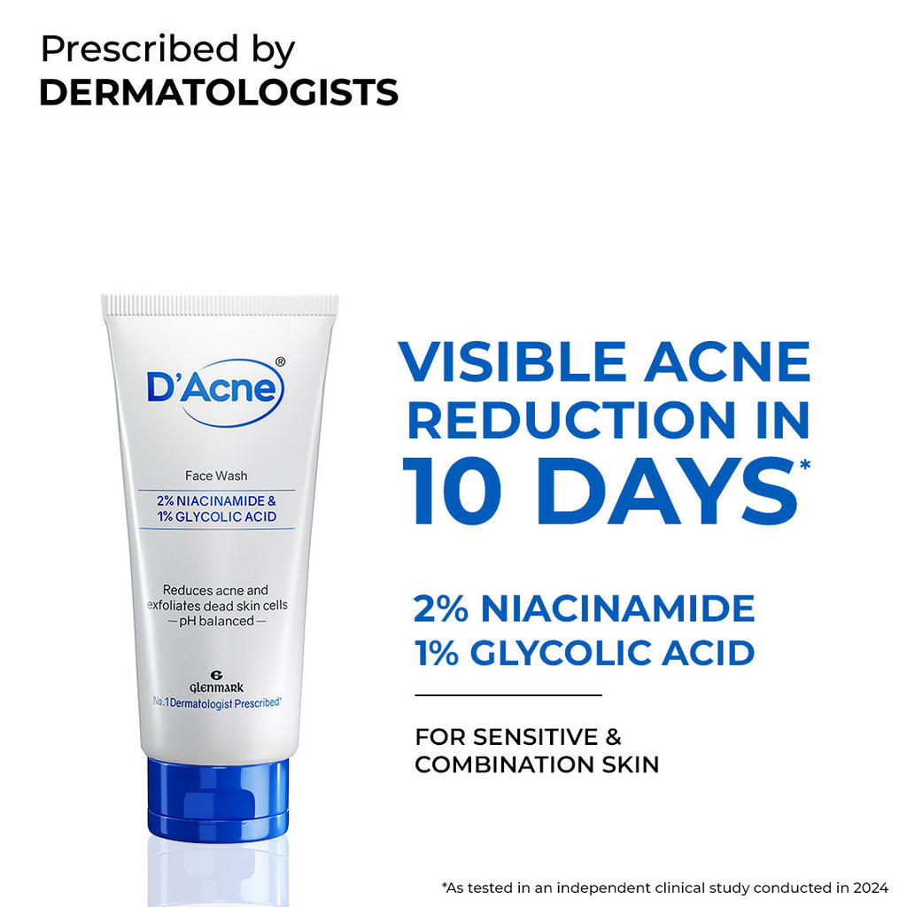 Soft Face Wash, Visible Acne Reduction in 10 Days, 2% Niacinamide & 1% Glycolic Acid