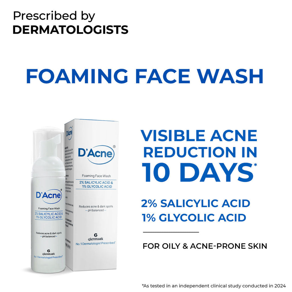 Foaming Face Wash, Visible Acne Reduction in 10 Days, 2% Salicylic Acid & 1% Glycolic Acid