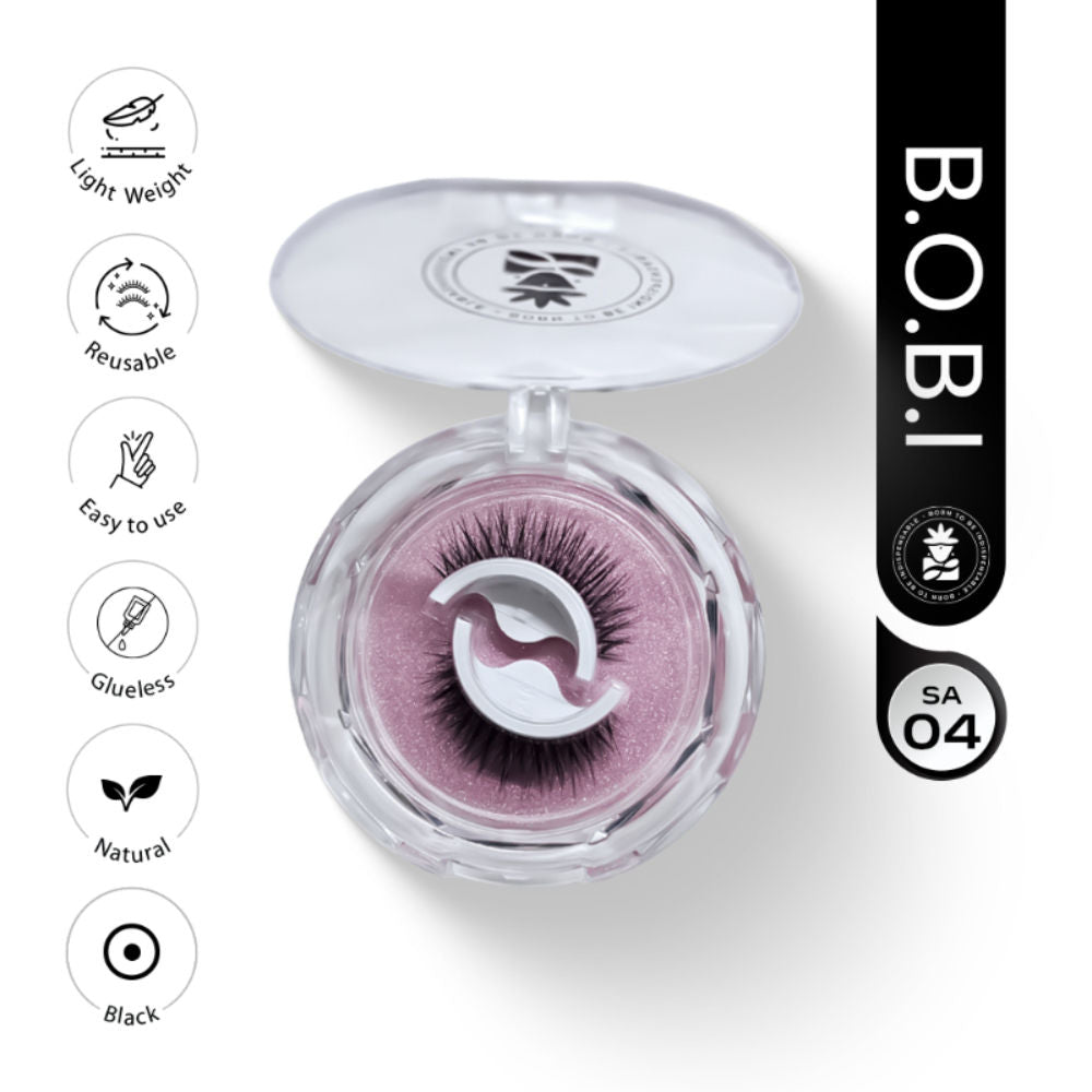 Self Adhesive Eyelashes SA04, Tapered Center Lift, Open Eyed Look, No Glue, Reusable