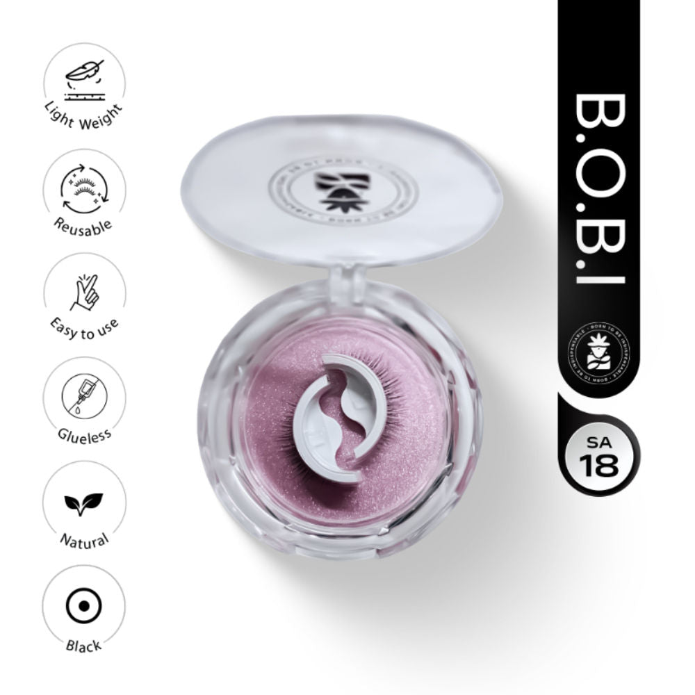Self Adhesive Eyelashes SA18, Soft Lash Curve, Light Eye Look, No Glue, Reusable, Easy Wear