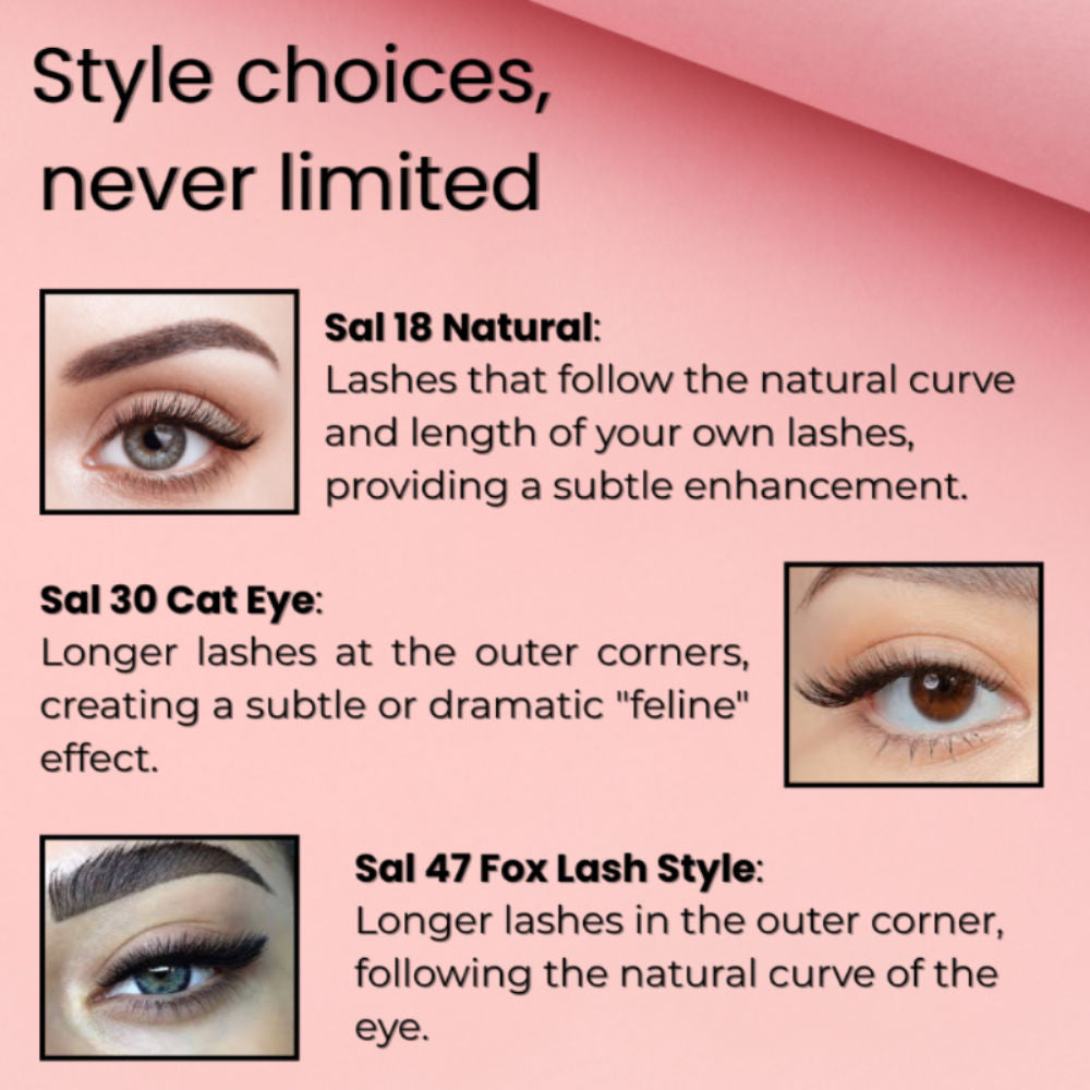 Self Adhesive Eyelashes SA47, Outer Edge Lift, Bold Curved Look, No Glue, Reusable, Stick On
