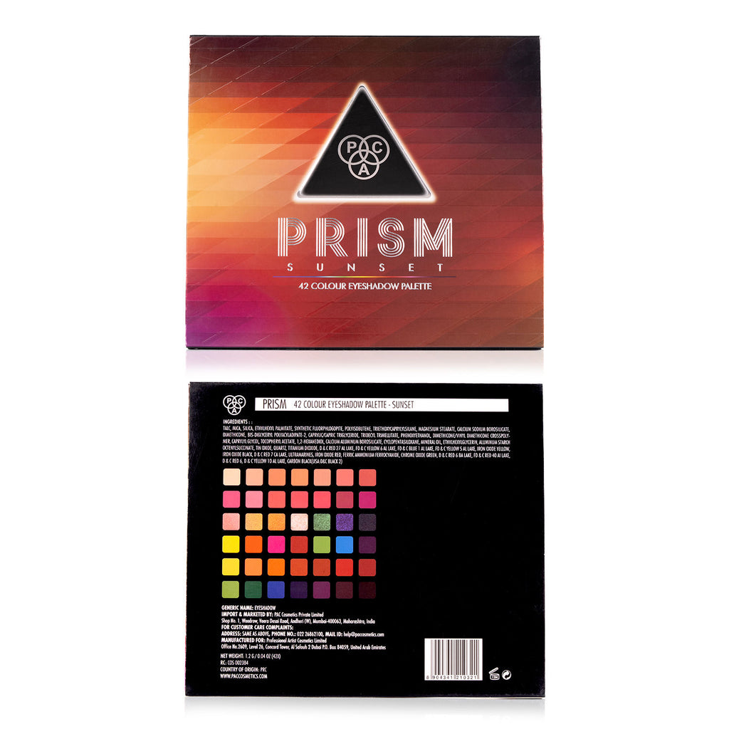 Prism Eyeshadow Palette X42 Sunset - Intense Pigment Payoff, Blendable Formula, Mattes & Shimmer
