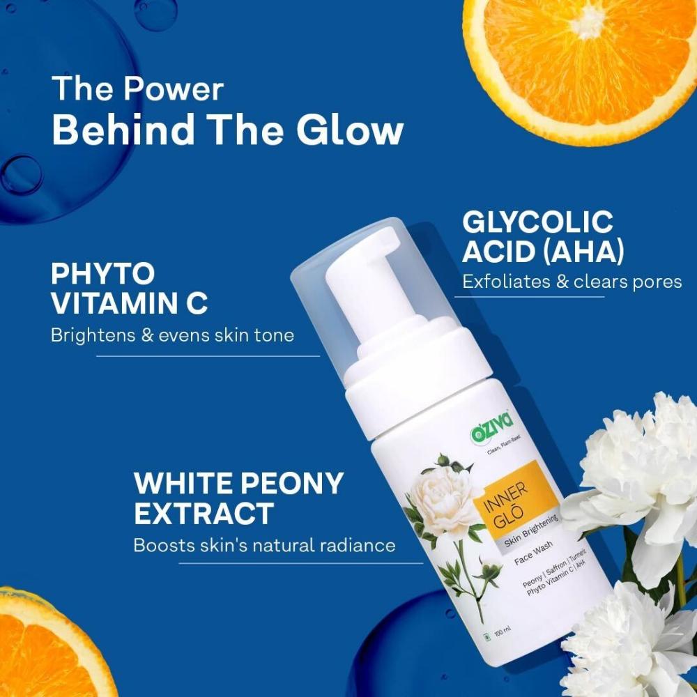 Inner Glo Skin Brightening Face Wash (with Vitamin C) for Spot Correction & Radiance