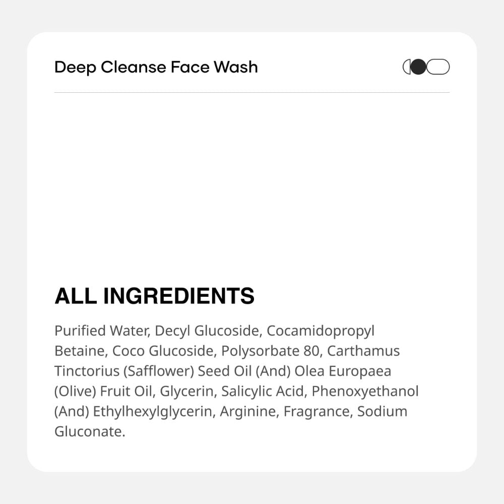 Deep Cleanse Salicylic Acid Face Wash