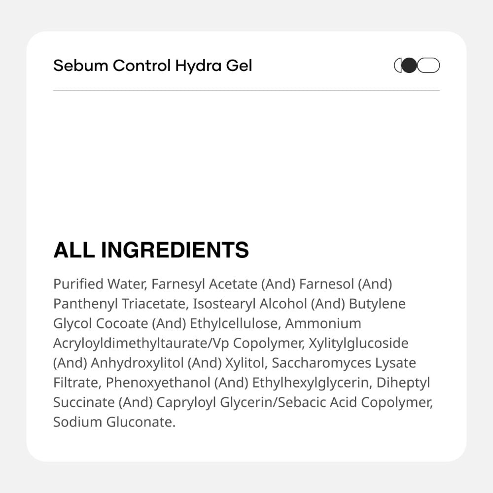 Sebum Control Hydra Gel - Hydration & Shine Control
