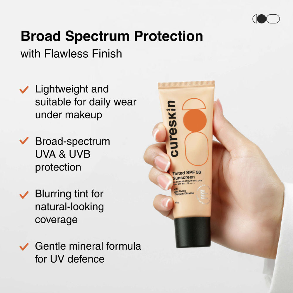 Mineral Sunscreen Matte Finish Tinted SPF 50 PA++++ Broad Spectrum UVA, UVB & IR