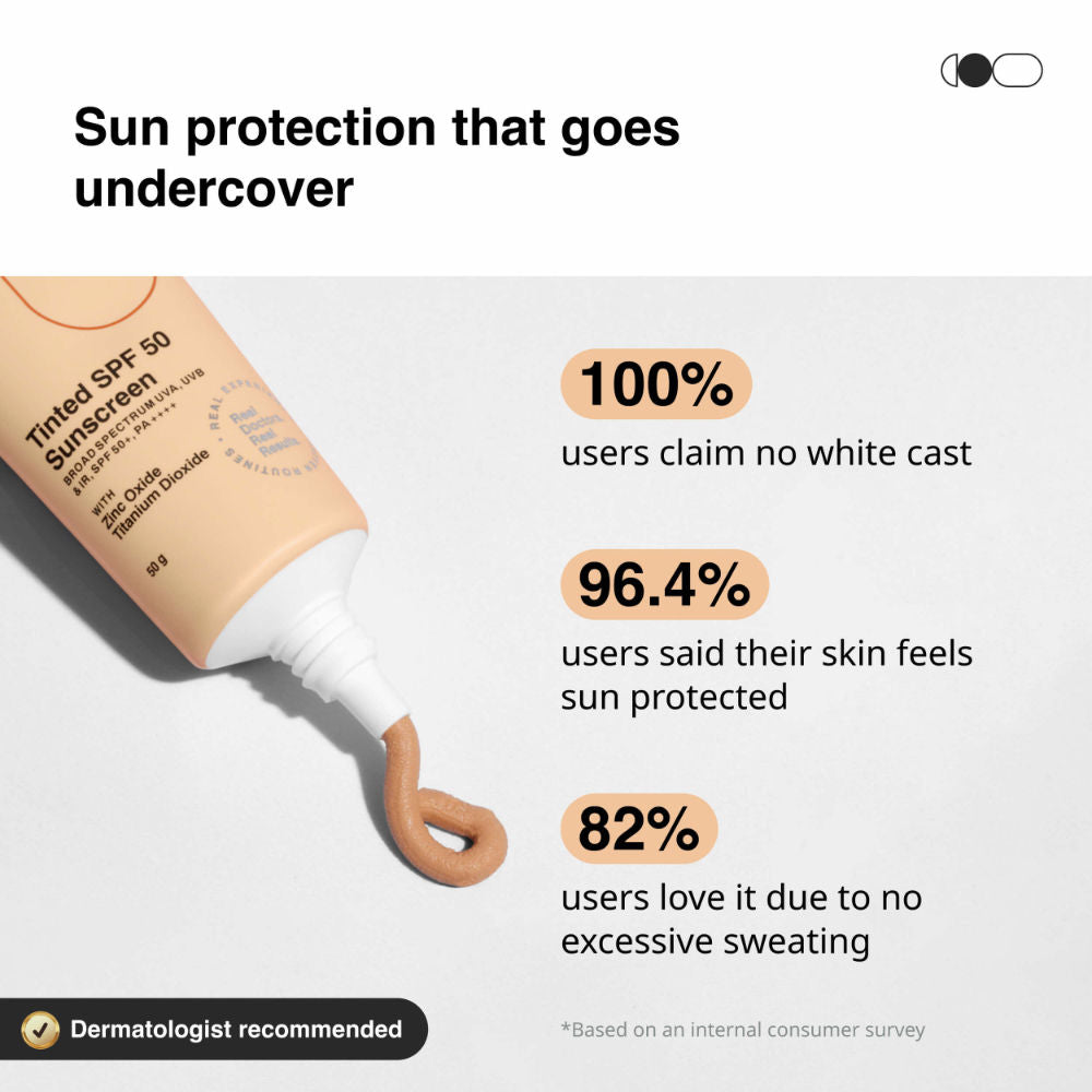 Mineral Sunscreen Matte Finish Tinted SPF 50 PA++++ Broad Spectrum UVA, UVB & IR