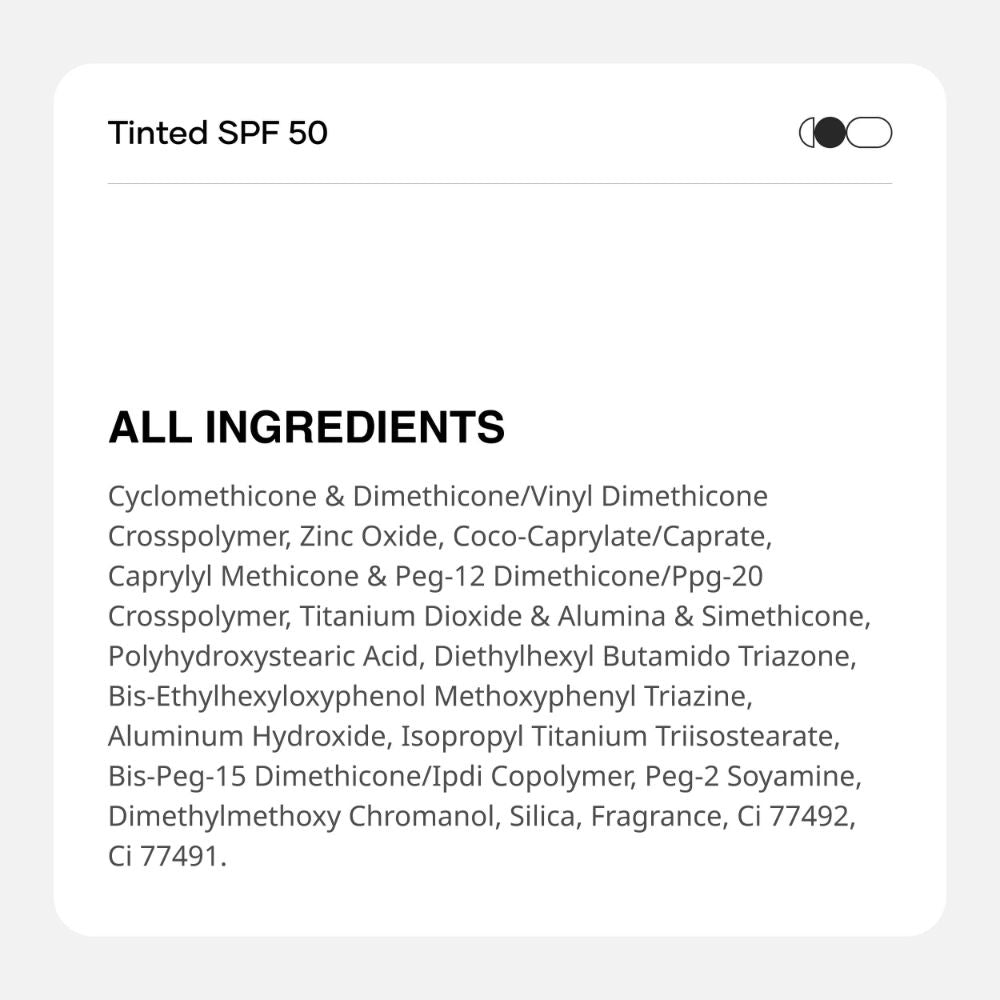 Mineral Sunscreen Matte Finish Tinted SPF 50 PA++++ Broad Spectrum UVA, UVB & IR