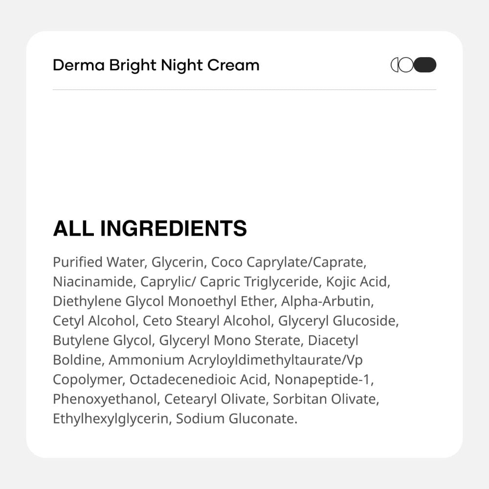 Kojic Acid Face Cream Detan Night Cream