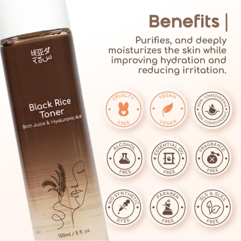 Black Rice Toner With Hyaluronic Acid And Birch Juice