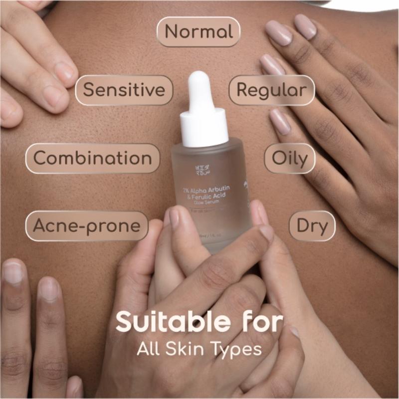 Korean 2% Alpha Arbutin & Ferulic Acid Rice Water Face Glow Serum